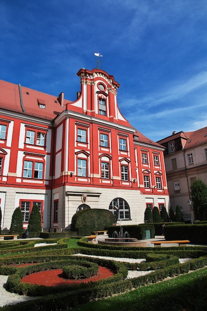 The vintage building in Wroclaw city in Poland