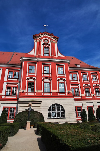 The vintage building in Wroclaw city in Poland