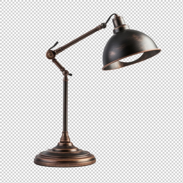 Vintage bureaulamp geïsoleerd op transparante achtergrond Generatieve AI