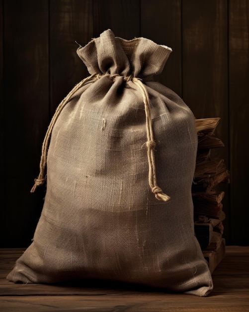 Vintage Burlap Sack Een rustiek meesterwerk in een hoge kwaliteit bruine kleur