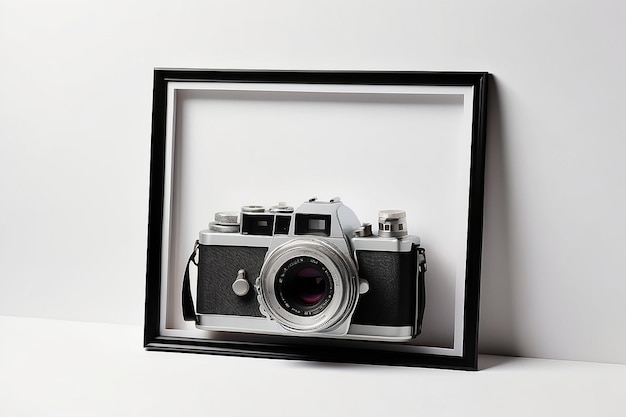 Photo vintage camera film strip frame mockup