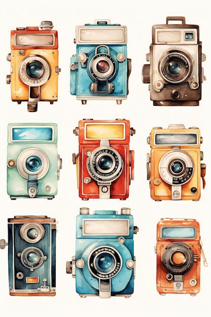 Vintage Camera Watercolor