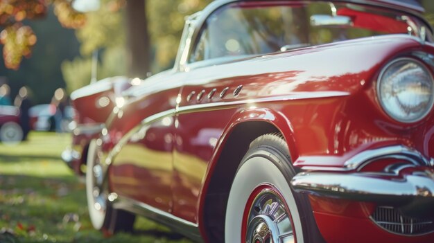 Photo vintage car shows cinematic captures of vintage car shows and concours delegance events featuring meticulously maintained class ai generated illustration