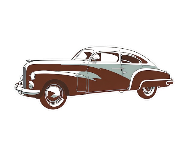 Photo vintage car sticker