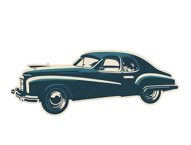 Photo vintage car sticker