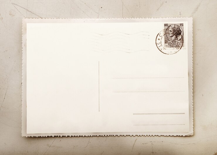 Photo vintage card with blank space to write