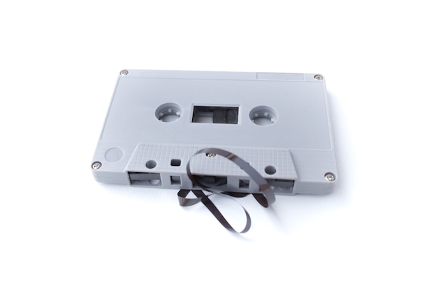 Vintage cassette tape isolated on white background