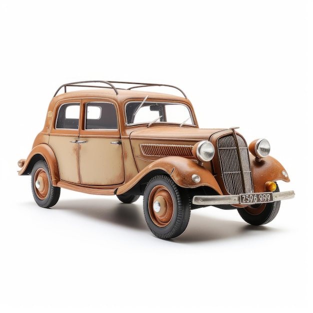 Photo vintage chery old vintage car on white isolated background