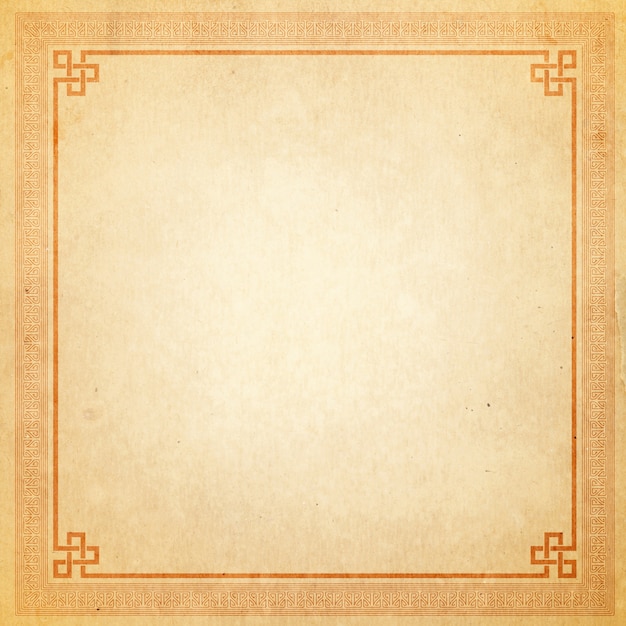 Vintage Chinese frame - old paper texture