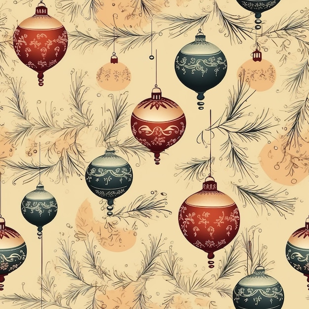 Photo vintage christmas pattern