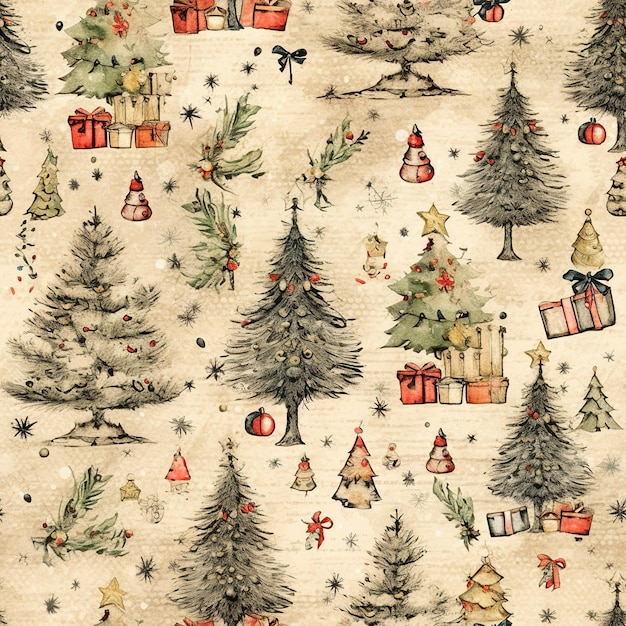 Vintage Christmas pattern