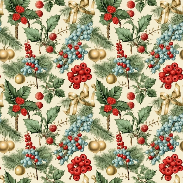 Vintage christmas seamless pattern retrò cristmas wrap design carta srapbooking natalizio