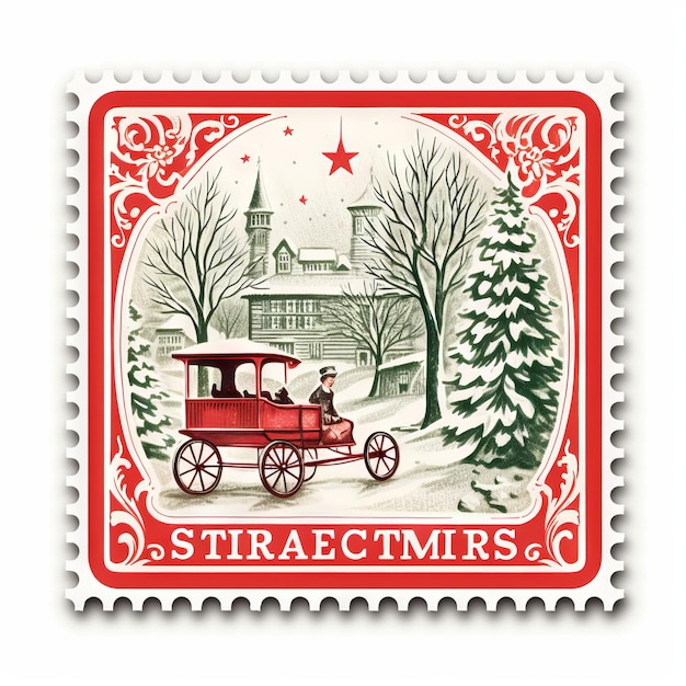 Vintage Christmas stamp