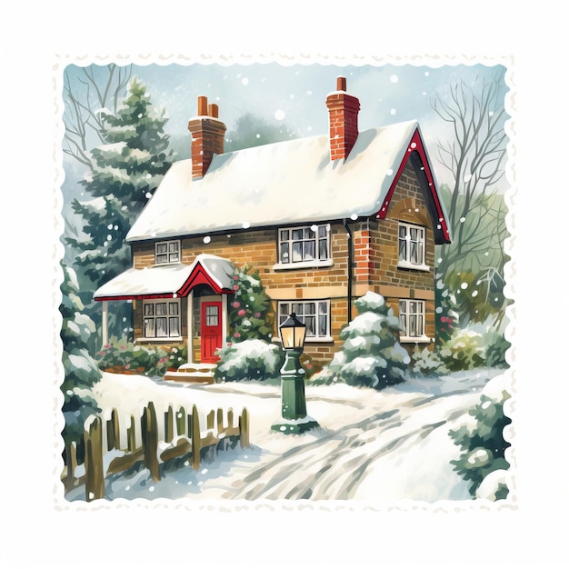 Vintage Christmas stamp