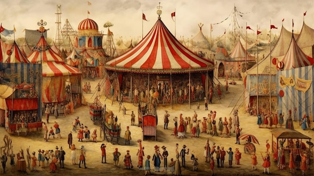 Vintage circus en carnaval