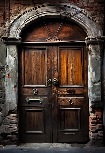 Vintage classic olden Door Huge rustic door gate from ancient time