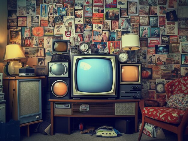 Vintage Classic Television Collection AI Generated