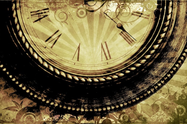 Photo vintage clock background