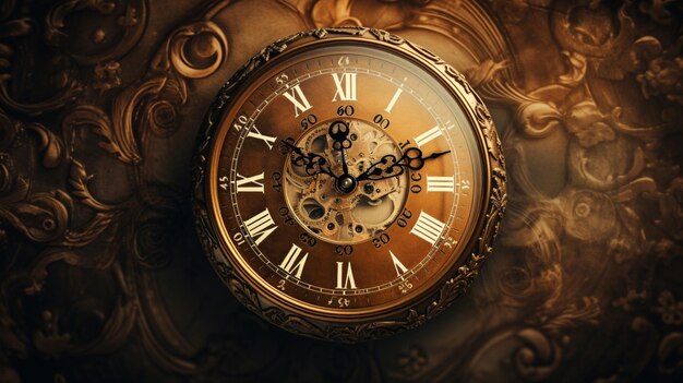 Vintage clock background