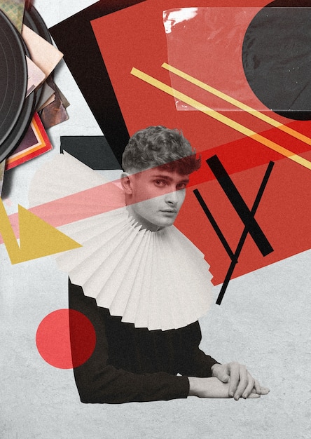 Vintage collage compositie ontwerp