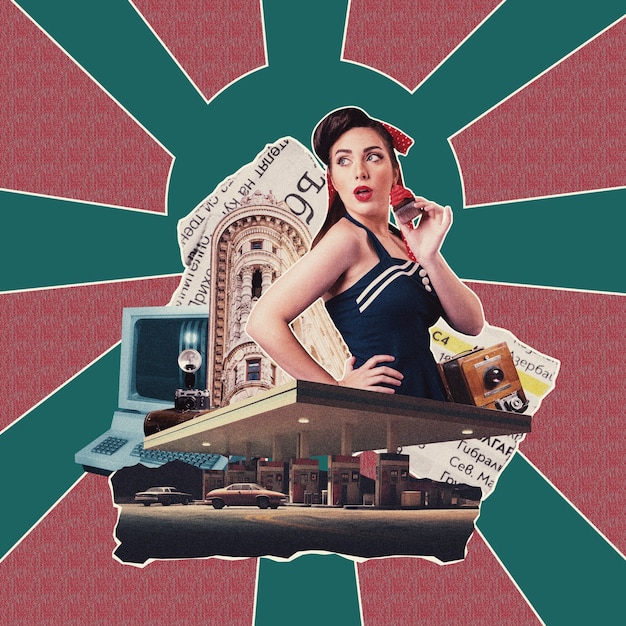 vintage  collage design