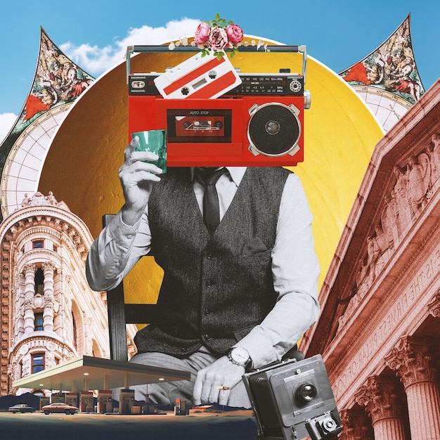 Vintage collage ontwerp