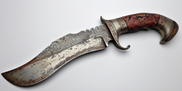 Vintage collectible knife with a large blade Cold weapon Rarity AI generative