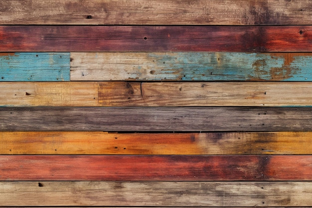 Vintage colorful old wood