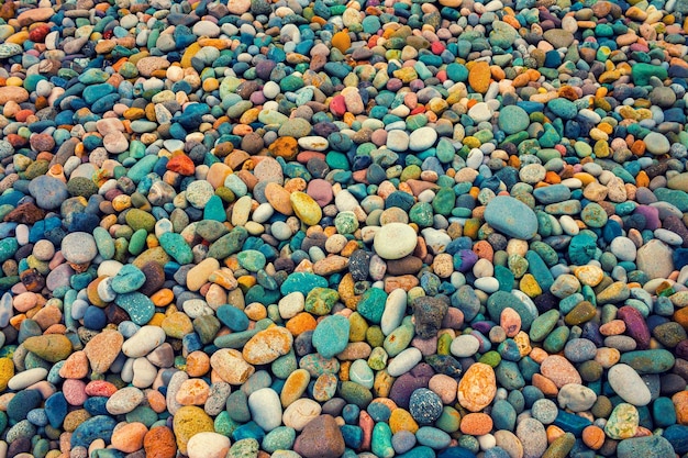 Vintage colorful pebbles background