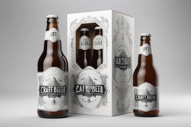 Vintage Craft Beer Packaging Mockup Timeless Taste