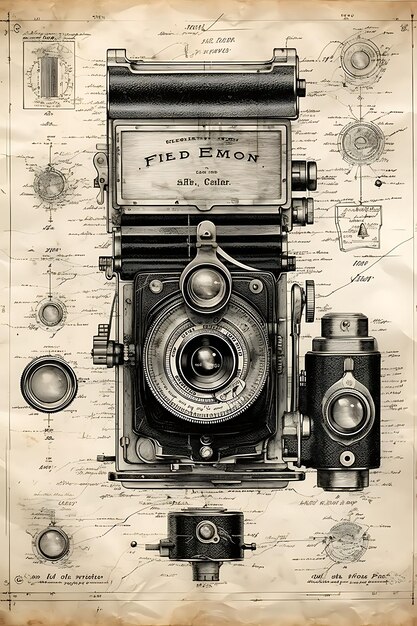 Vintage Creative Vector 2D Paper Layout with Watercolor Textures Old Vintage Style Design