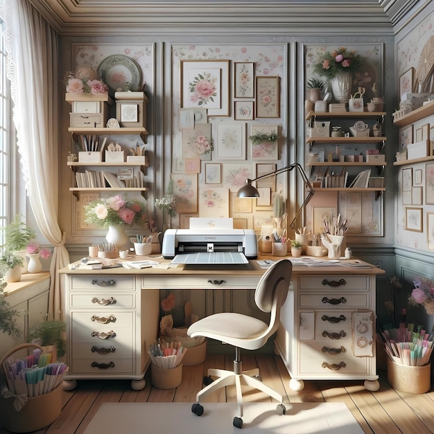 Photo vintage creative workspace