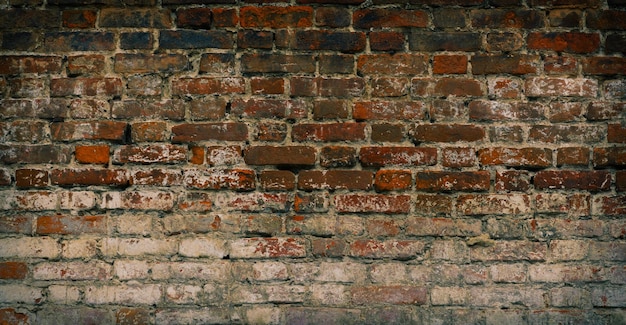 Vintage dark brick Wall
