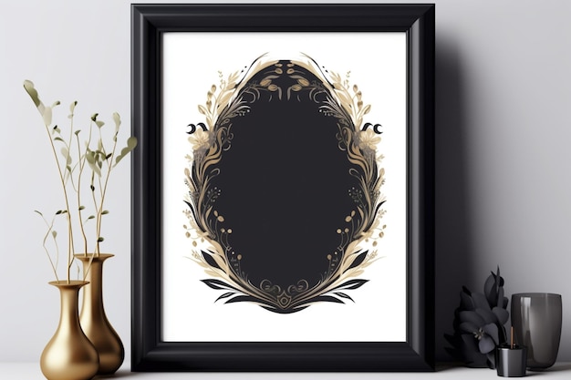 vintage decorative frame with copy space