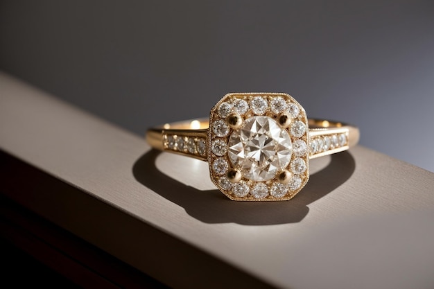 Vintage diamanten clusterring Een tijdloze schat van sprankelende elegantie