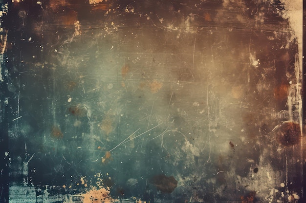 Vintage distressed old photo light leaks background with copy space Generative AI