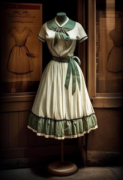 Vintage dress on a mannequin AI Generated