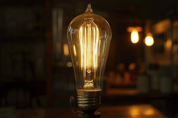 Foto lampadina vintage in stile edison per illuminazione decorativa