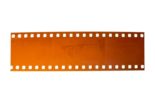 Foto vintage filmframe met witte spacefilm camera