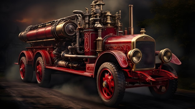 Vintage fire engine