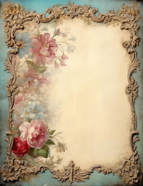 Vintage floral background with copy space for your text or image