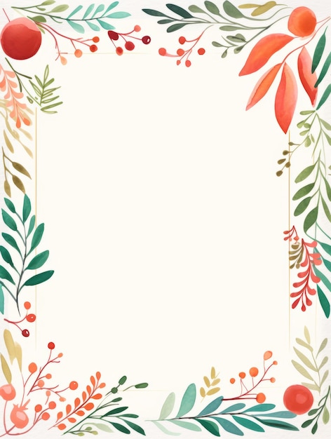 Фото Винтажный цветочный фон с цветами и листьями ручная векторная иллюстрация