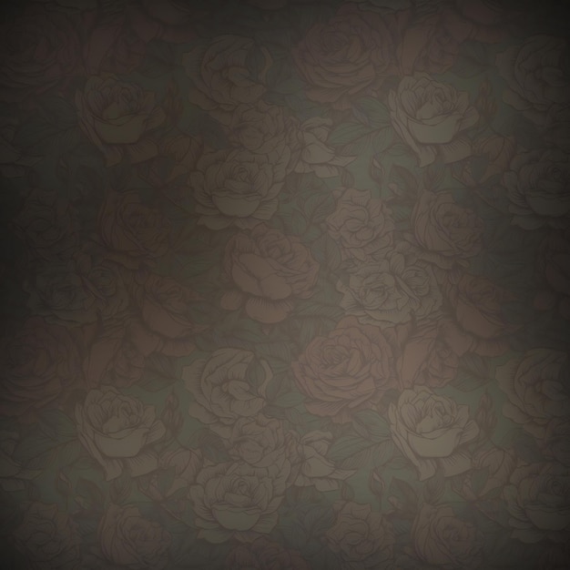 Vintage floral background with roses Place for your text