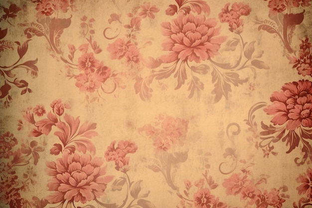 Photo vintage floral pattern background