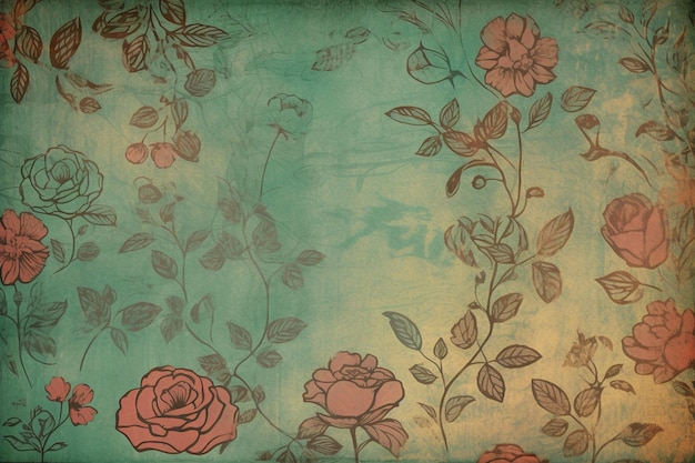 Vintage floral pattern background