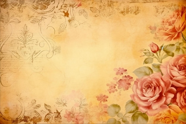 Vintage floral pattern background