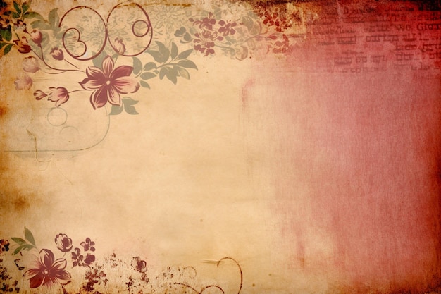 Photo vintage floral pattern background