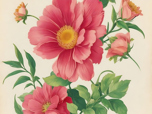 Vintage flower illustration