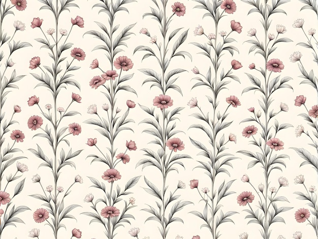 vintage flower pattern wallpaper