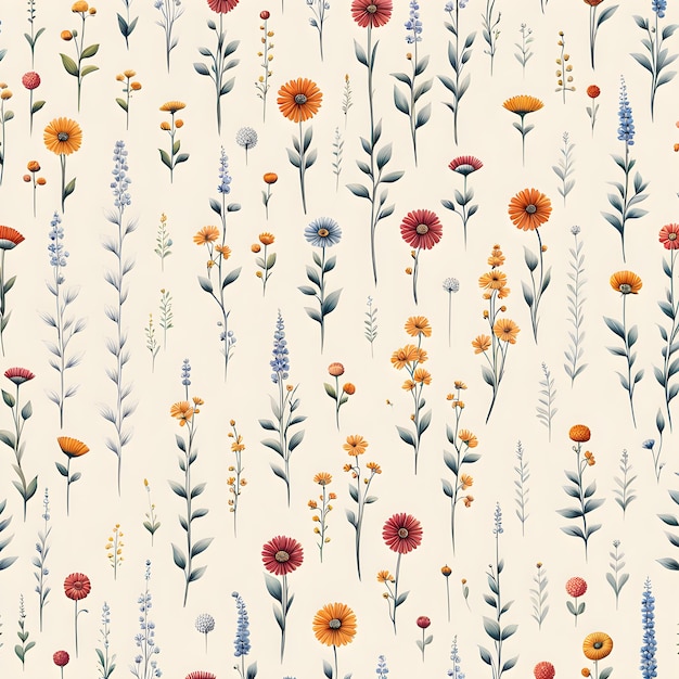 vintage flower pattern wallpaper